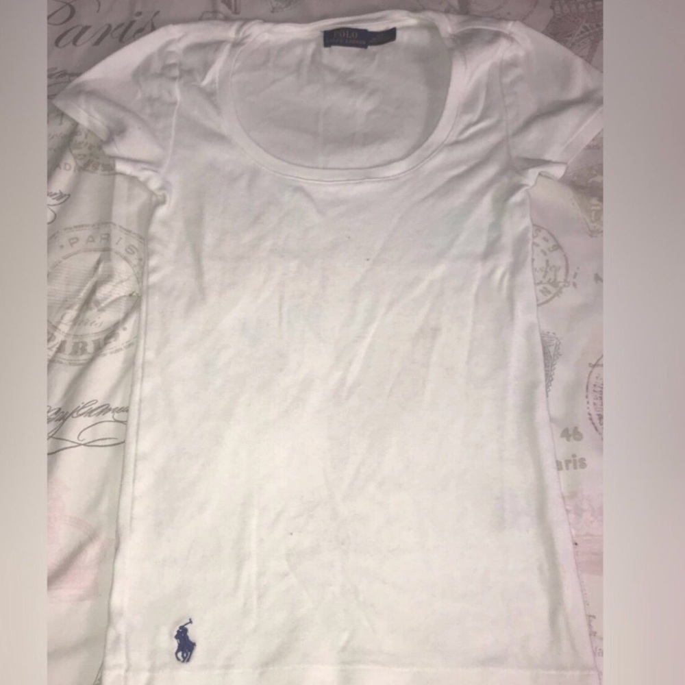 White Scoop Neck Polo 👕